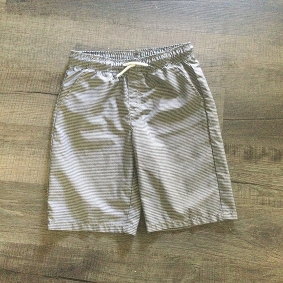 Cat and Jack Boys Gray Striped Swim Trunks Size Large 12/14 - Picture 1 of 4